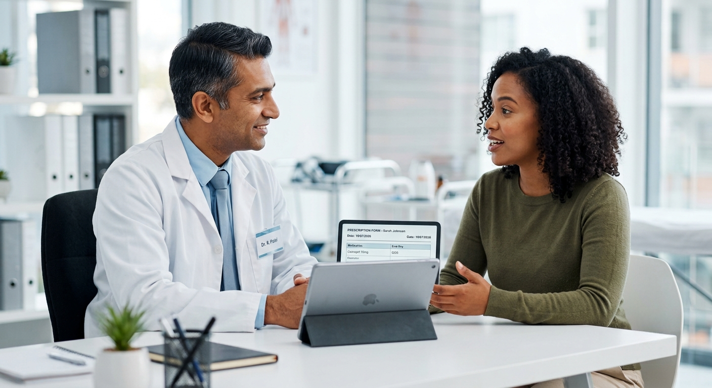 Doctor in consultation with patient